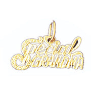 Special Grandma Charm Pendant 14k Gold