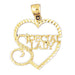 Special Lady Charm Pendant 14k Gold