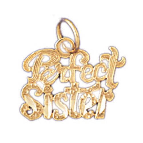 Perfect Sister Charm Pendant 14k Gold