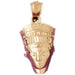 Egyptian Cleopatra Charm Pendant 14k Gold