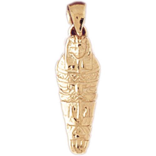 Egyptian Mummy Charm Pendant 14k Gold