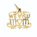 We Love You Mom Charm Pendant 14k Gold