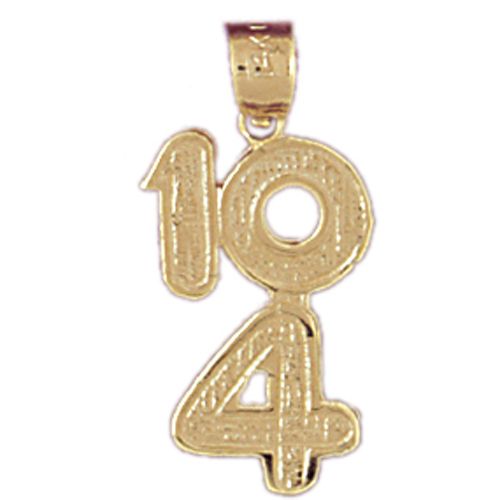 10 4 104 Charm Pendant 14k Gold