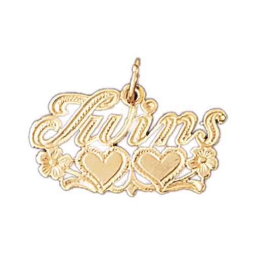 Twins Charm Pendant 14k Gold