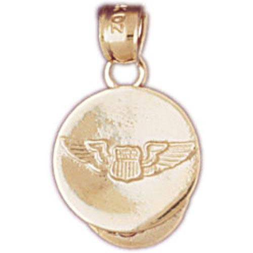 3D Bullet Charm Pendant 14k Gold