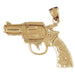 Gun Charm Pendant 14k Gold