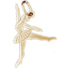 Ballerina Dancer Charm Pendant 14k Gold
