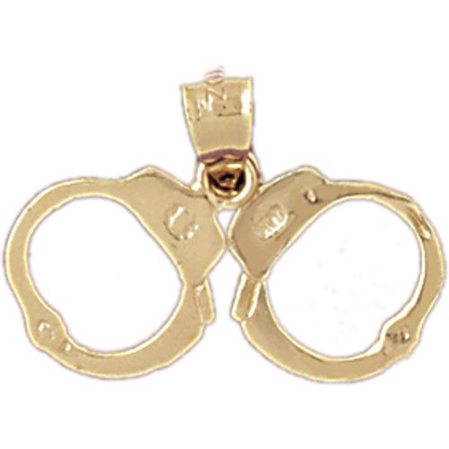 Handcuff Charm Pendant 14k Gold