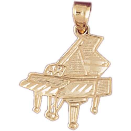 Piano Charm Pendant 14k Gold