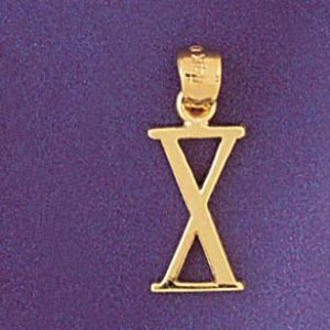 Greek Number 10 Charm Pendant 14k Gold