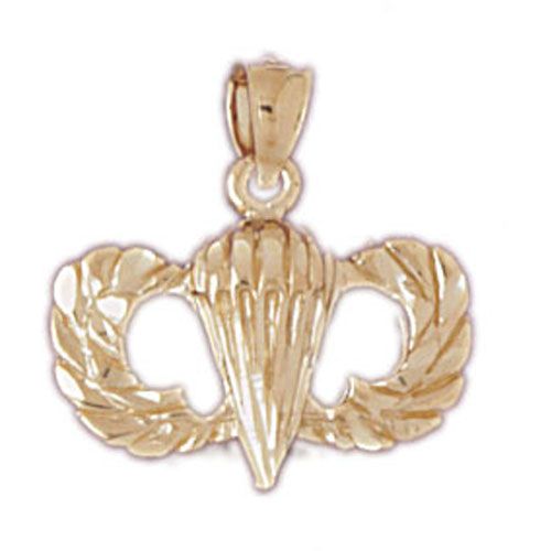 Military Air Force Sign Charm Pendant 14k Gold