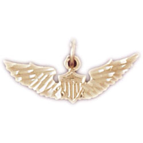 Military Air Force Sign Charm Pendant 14k Gold