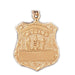 Police Badge Charm Pendant 14k Gold