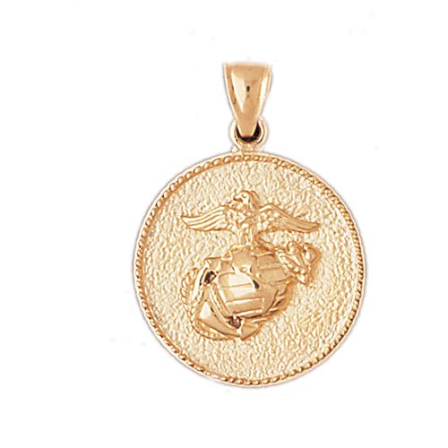 Us Navy Sign Charm Pendant 14k Gold