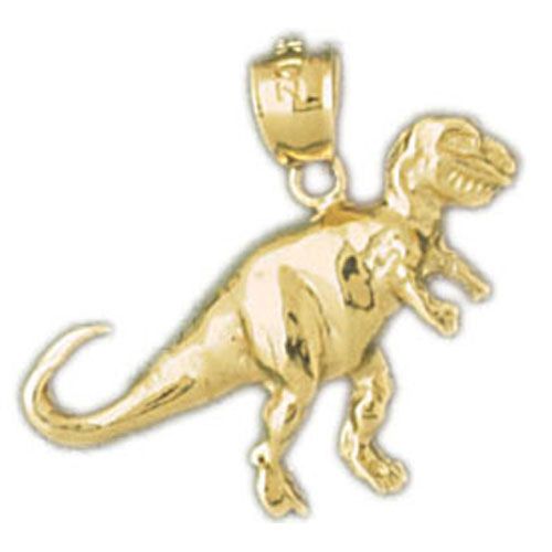 Dinosaur Charm Pendant 14k Gold