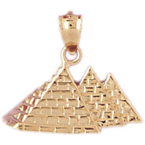 Egyptian Pyramids Charm Pendant 14k Gold