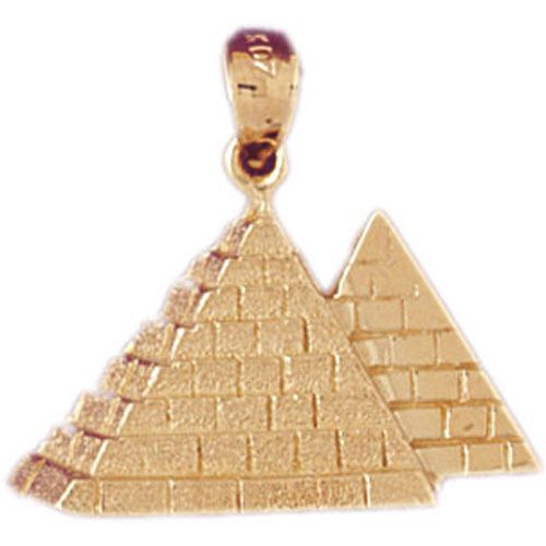 Egyptian Pyramids Charm Pendant 14k Gold