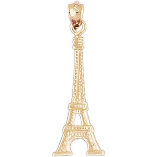 Eiffel Tower Charm Pendant 14k Gold