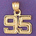Number 95 Charm Pendant 14k Gold