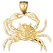 Crab Charm Pendant 14k Gold