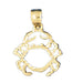 Crab Charm Pendant 14k Gold