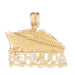 Cruise Ship Bermuda Charm Pendant 14k Gold