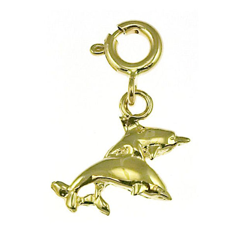 Dolphin Charm Pendant 14k Gold