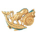 Dolphin, Shell, Octopus Charm Pendant 14k Gold