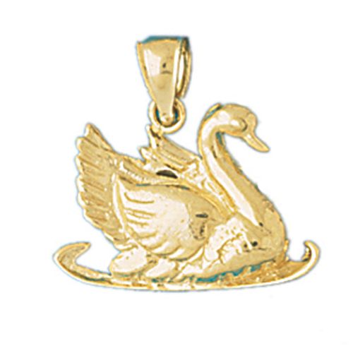 3D Dove Charm Pendant 14k Gold