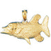 Fish Charm Pendant 14k Gold