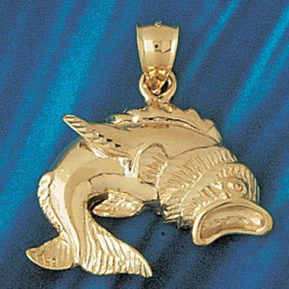 Goldfish Charm Pendant 14k Gold