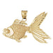 Goldfish Charm Pendant 14k Gold