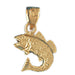 Goldfish Charm Pendant 14k Gold