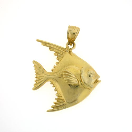 Goldfish Charm Pendant 14k Gold