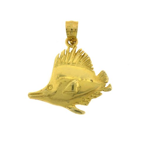 Goldfish Charm Pendant 14k Gold