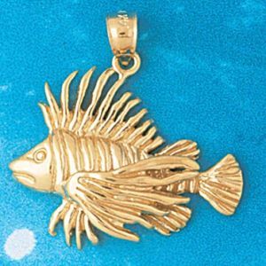 Goldfish Charm Pendant 14k Gold