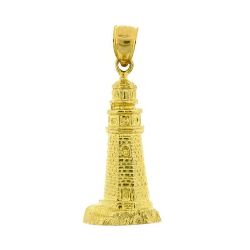 Lighthouse Charm Pendant 14k Gold