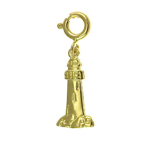 Lighthouse Charm Pendant 14k Gold