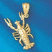 Lobster Charm Pendant 14k Gold