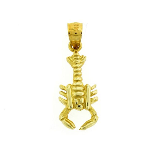 Lobster Charm Pendant 14k Gold