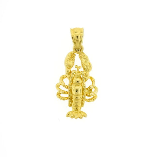 Lobster Charm Pendant 14k Gold