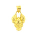 Lobster Charm Pendant 14k Gold