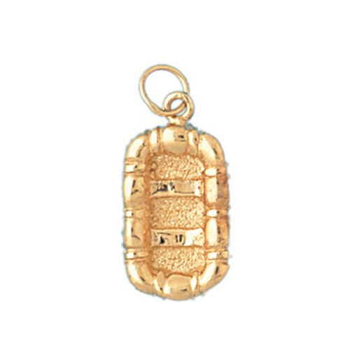 3D Air Boat Charm Pendant 14k Gold
