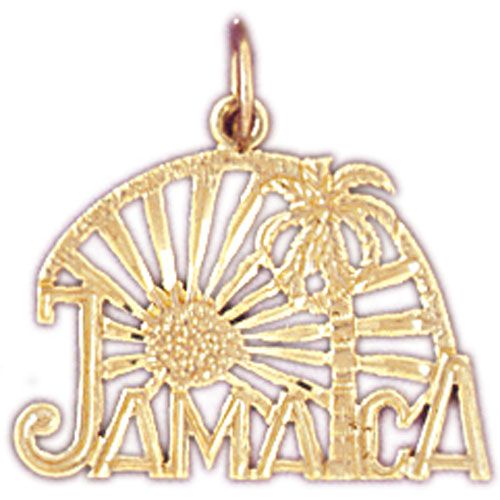 Jamaica Charm Pendant 14k Gold
