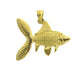 Sea Bass Fish Charm Pendant 14k Gold