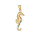 Seahorse Charm Pendant 14k Gold