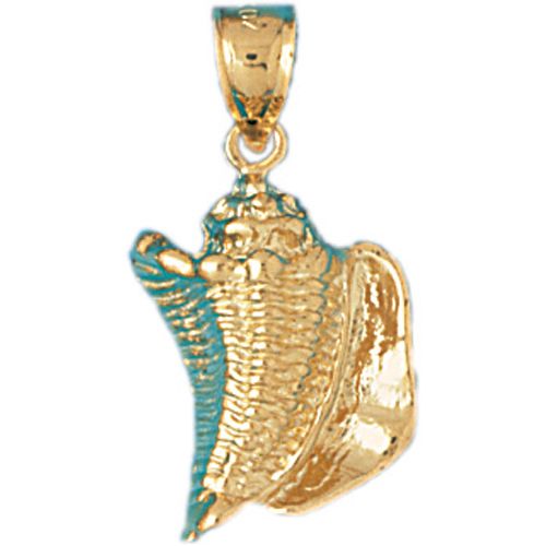 Seashell Charm Pendant 14k Gold