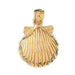 Seashell Charm Pendant 14k Gold