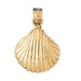 Seashell Charm Pendant 14k Gold