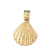 Seashell Charm Pendant 14k Gold